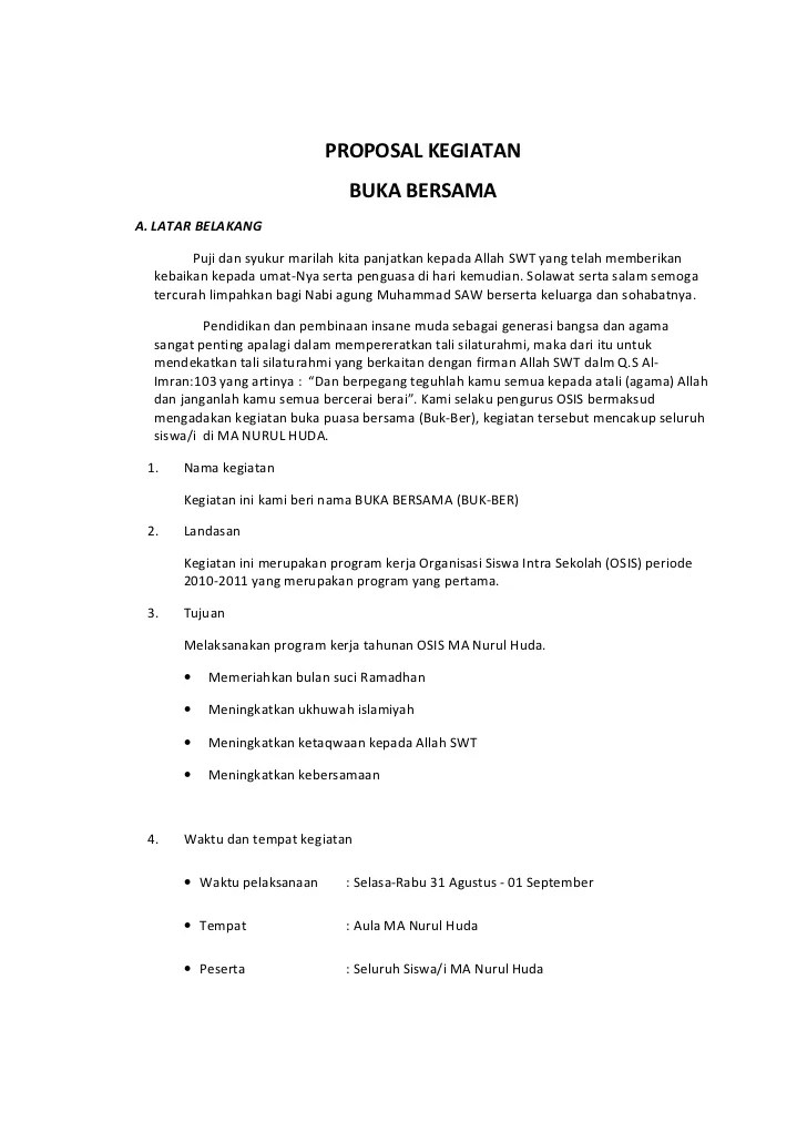 Detail Proposal Bukber Nomer 3