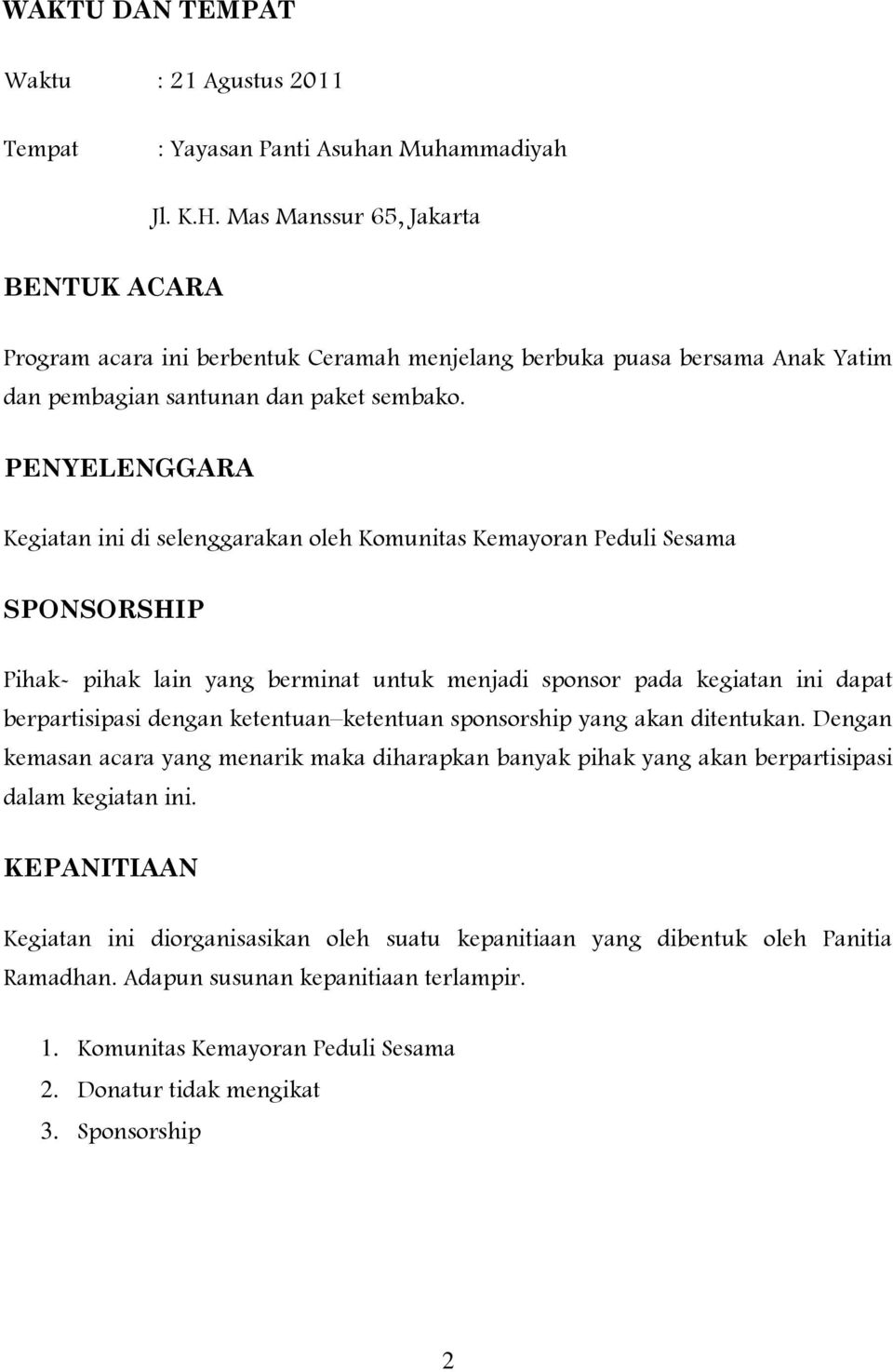 Detail Proposal Bukber Nomer 25