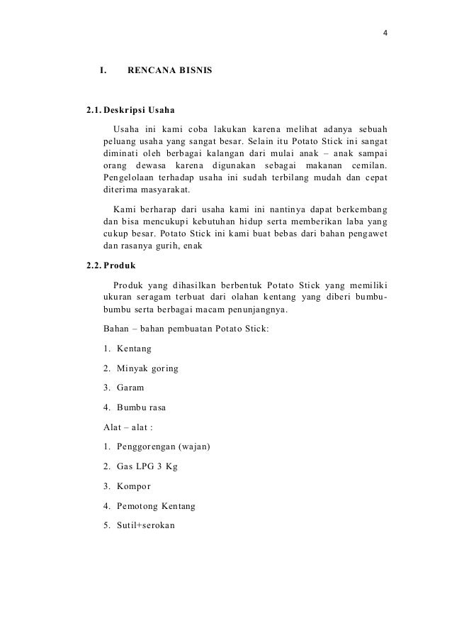 Detail Proposal Kentang Goreng Nomer 38