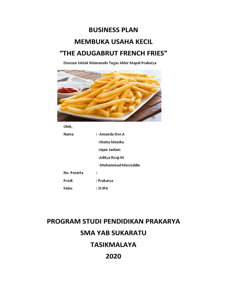 Detail Proposal Kentang Goreng Nomer 5