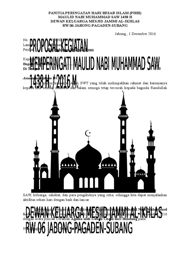 Detail Proposal Maulid Nabi 2016 Nomer 22