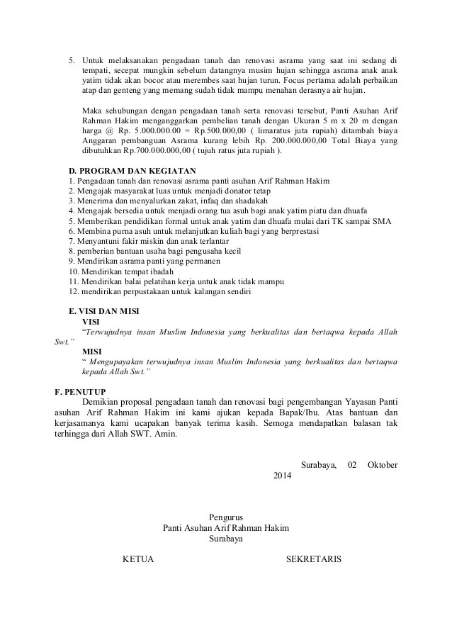 Detail Proposal Santunan Anak Yatim Muharram Nomer 38