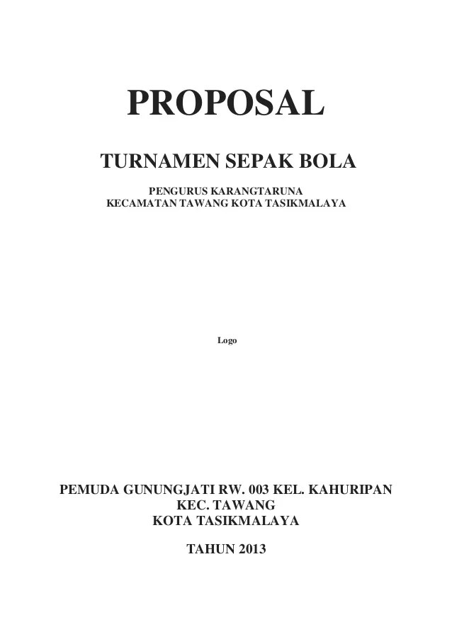 Proposal Sepak Bola Pdf - KibrisPDR