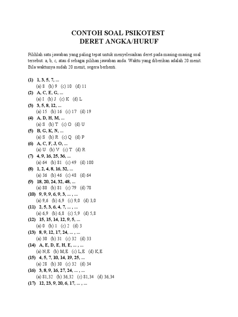 Detail Psikotes Deret Gambar Nomer 27