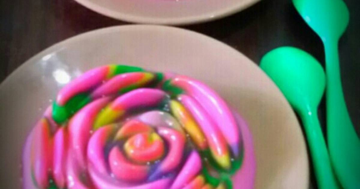 Puding Mawar Rainbow - KibrisPDR