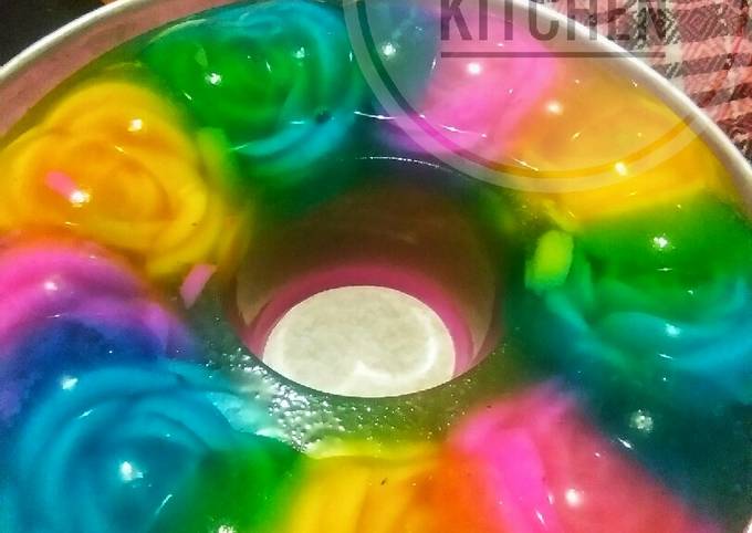 Detail Puding Mawar Rainbow Nomer 40