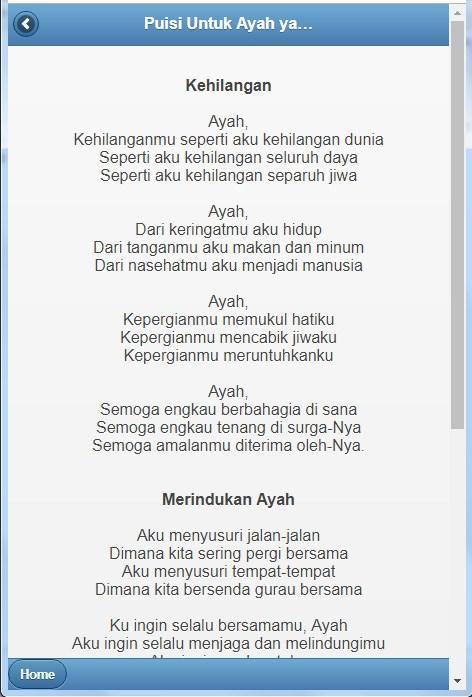 Detail Puisi 3 Bait Tentang Ayah Dan Ibu Nomer 6