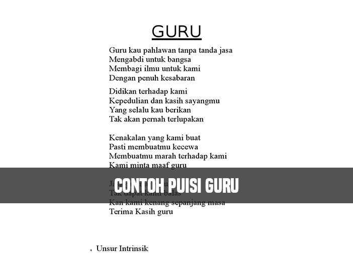 Detail Puisi 4 Bait Tentang Guru Nomer 21