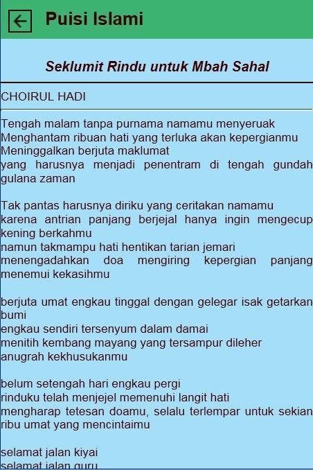 Detail Puisi Agama Islam Nomer 15