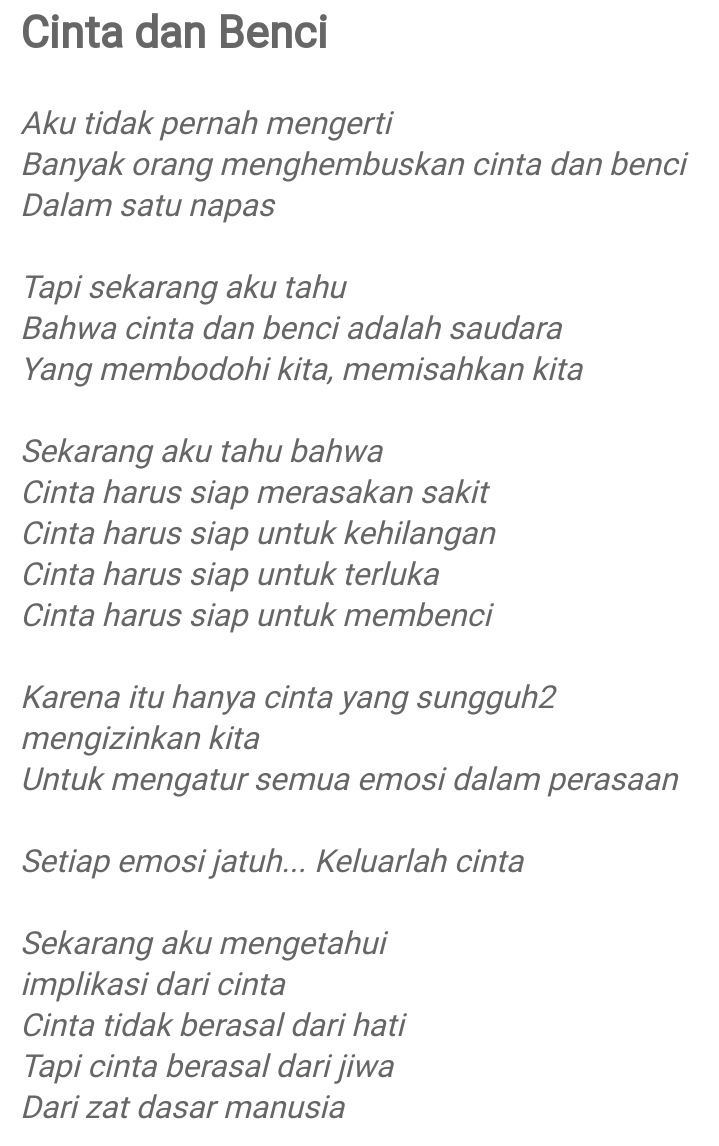 Detail Puisi Aku Chairil Anwar Nomer 45