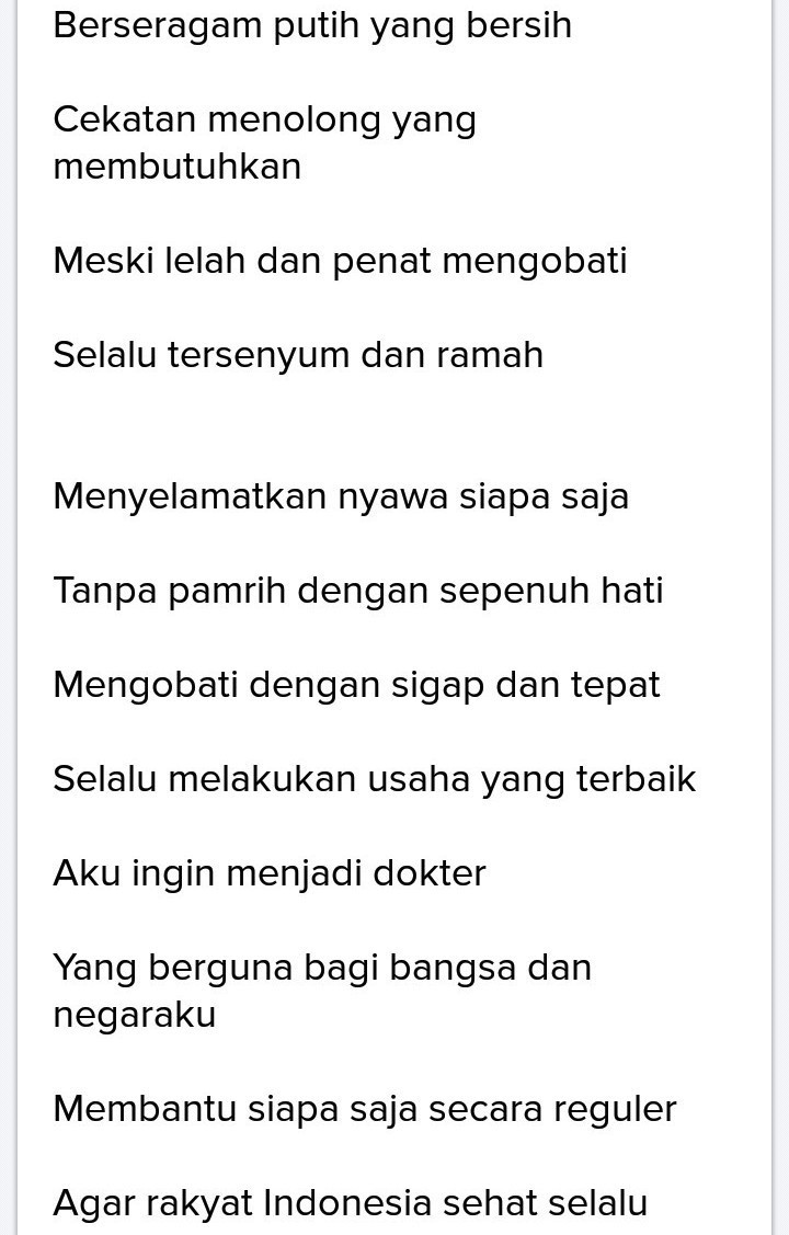 Detail Puisi Aku Ingin Menjadi Dokter Nomer 7