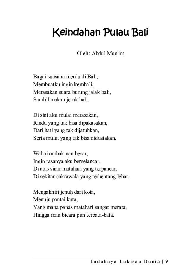Detail Puisi Alam Indonesia Nomer 14