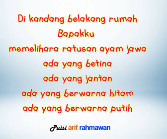 Detail Puisi Anak Anak Tk Nomer 17