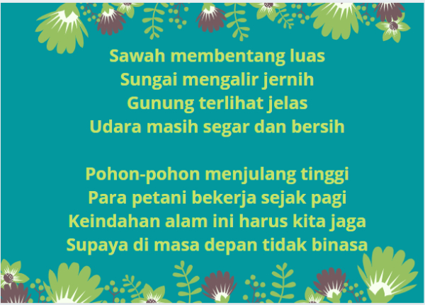 Detail Puisi Anak Sd Tentang Alam Nomer 15