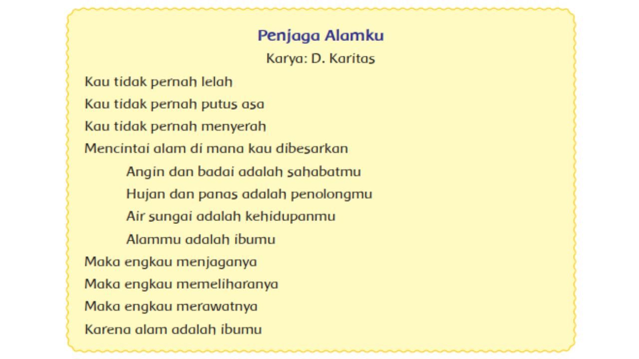 Detail Puisi Anak Sd Tentang Alam Nomer 4