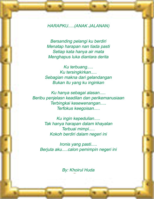 Detail Puisi Anak Sholeh Nomer 11