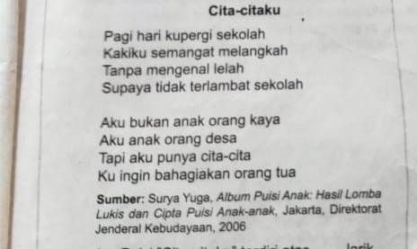 Detail Puisi Anak Tentang Cita Cita Nomer 48