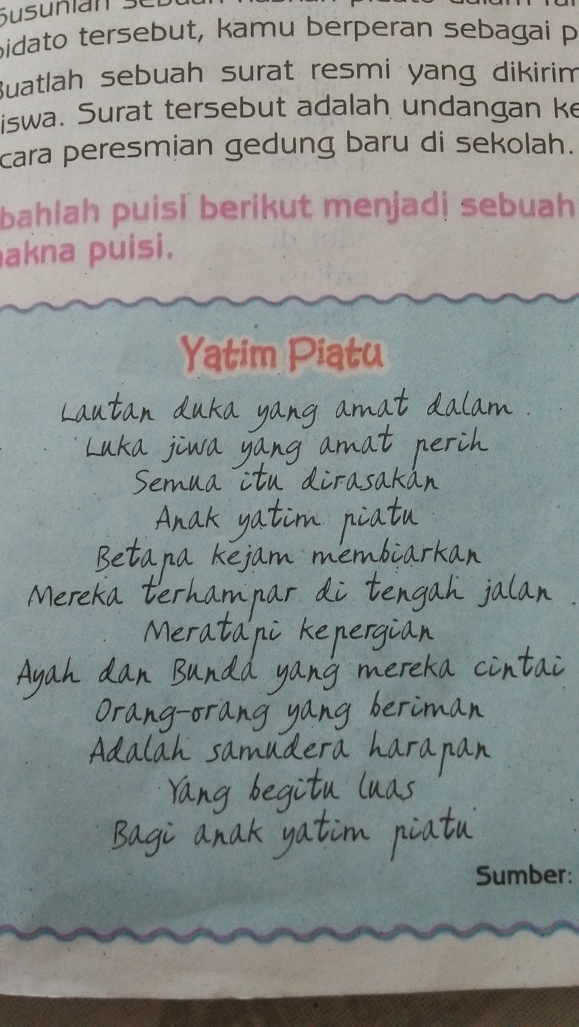 Detail Puisi Anak Yatim Nomer 3