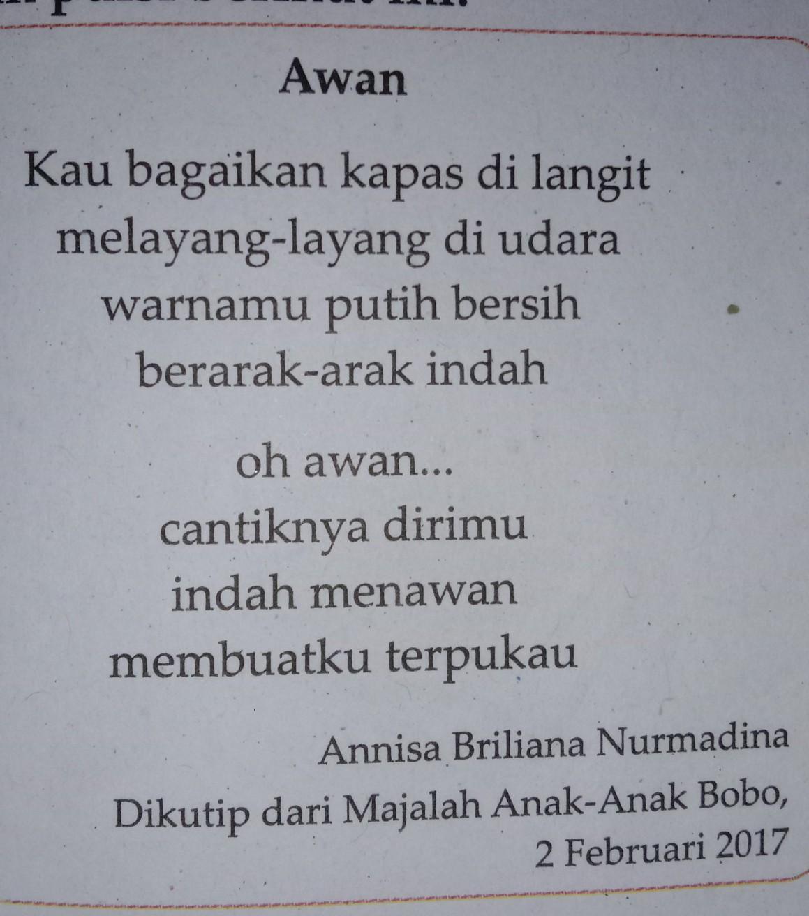 Puisi Awan Putih - KibrisPDR