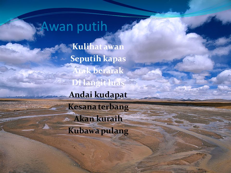 Detail Puisi Awan Putih Nomer 23