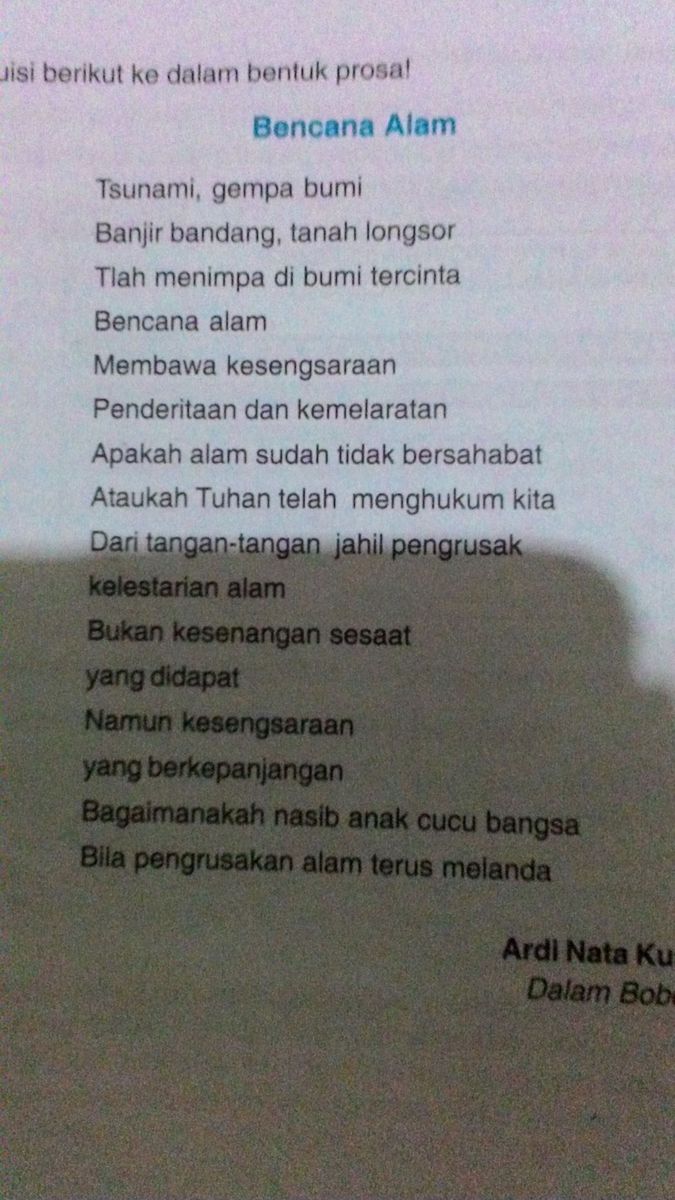 Detail Puisi Bencana Alam Indonesia Nomer 24