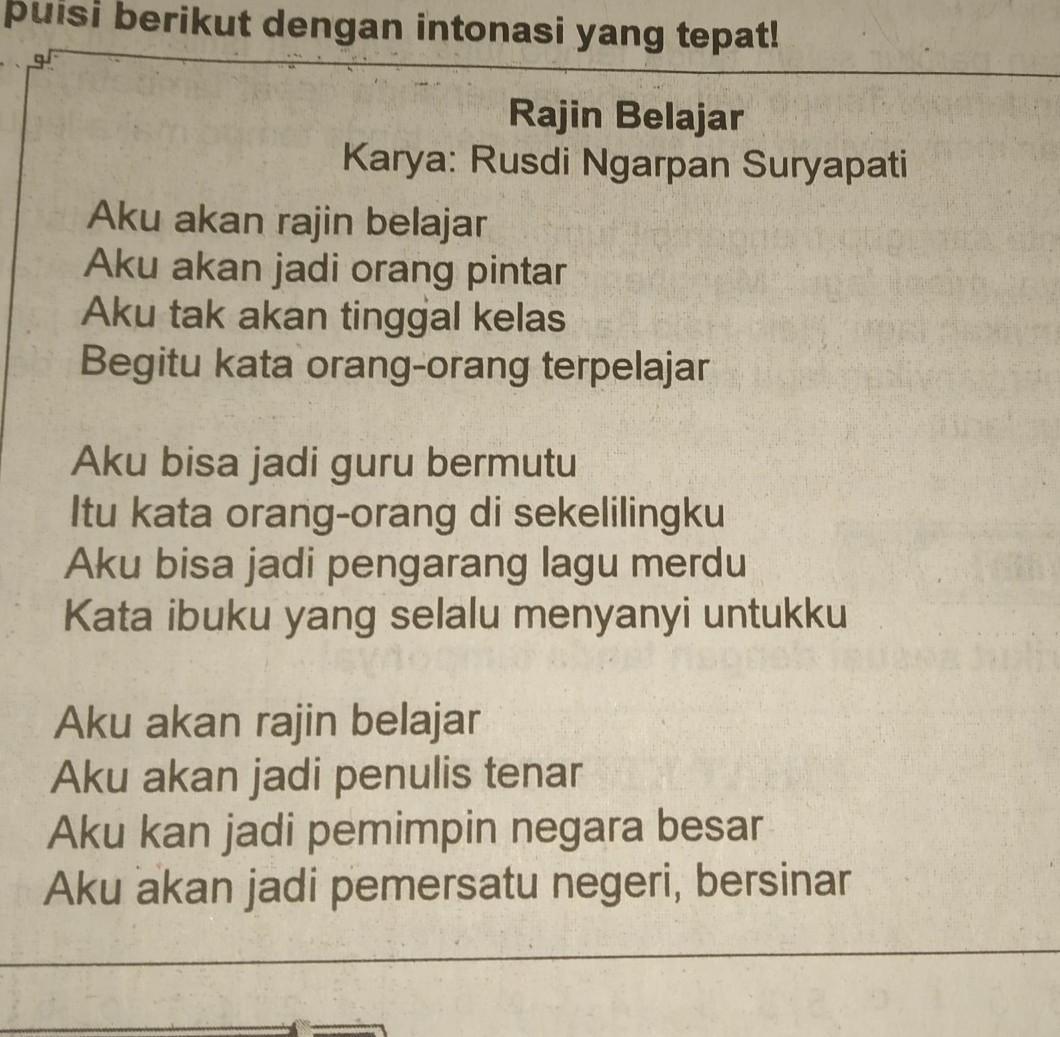 Detail Puisi Berjudul Aku Nomer 34