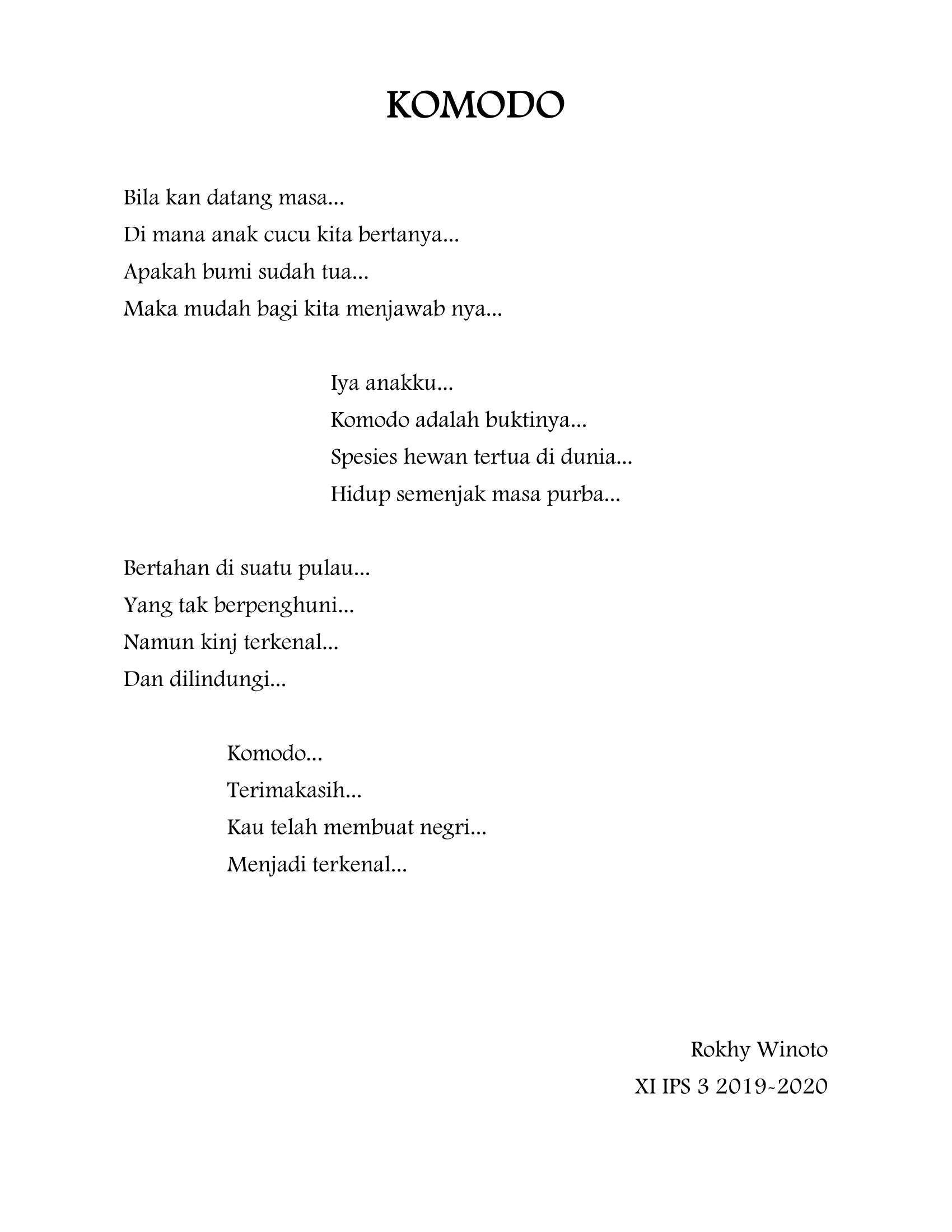 Detail Puisi Bertema Binatang Nomer 53