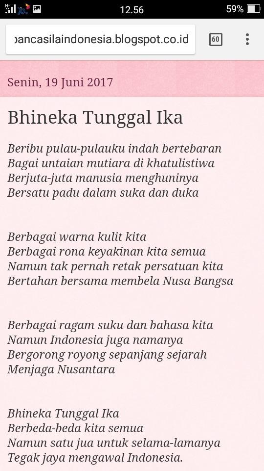 Detail Puisi Bhineka Tunggal Ika Nomer 2