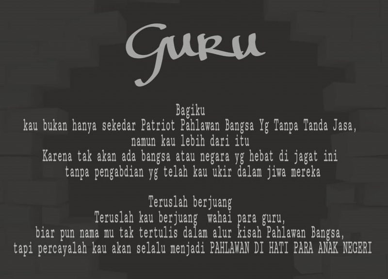 Detail Puisi Buat Hari Guru Nomer 4