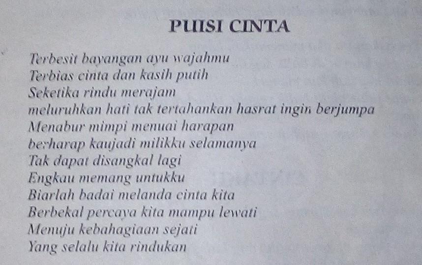 Detail Puisi Buat Pacar Singkat Nomer 43