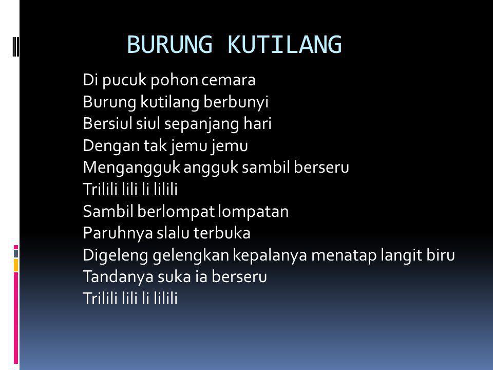 Detail Puisi Burung Kutilang Nomer 30