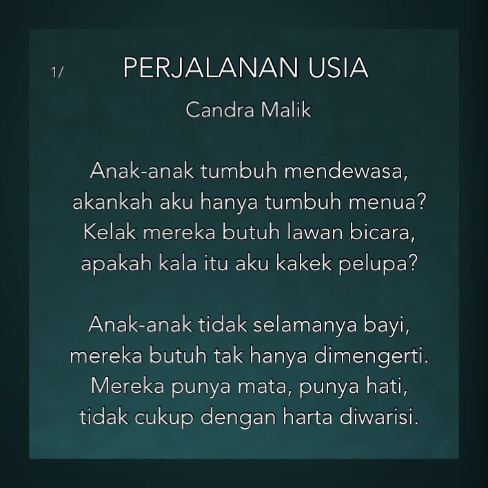 Detail Puisi Candra Malik Nomer 6