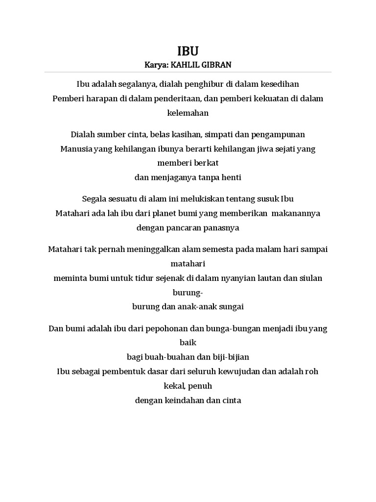 Detail Puisi Chairil Anwar Ibu Nomer 4