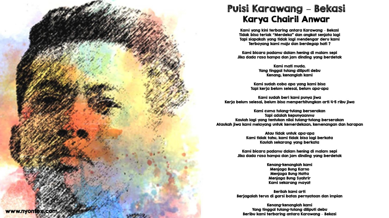 Detail Puisi Chairil Anwar Karawang Bekasi Nomer 3