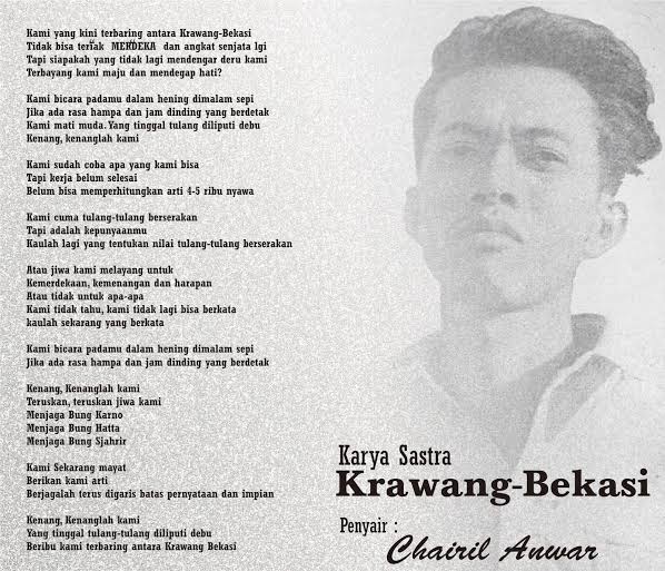 Puisi Chairil Anwar Krawang Bekasi - KibrisPDR