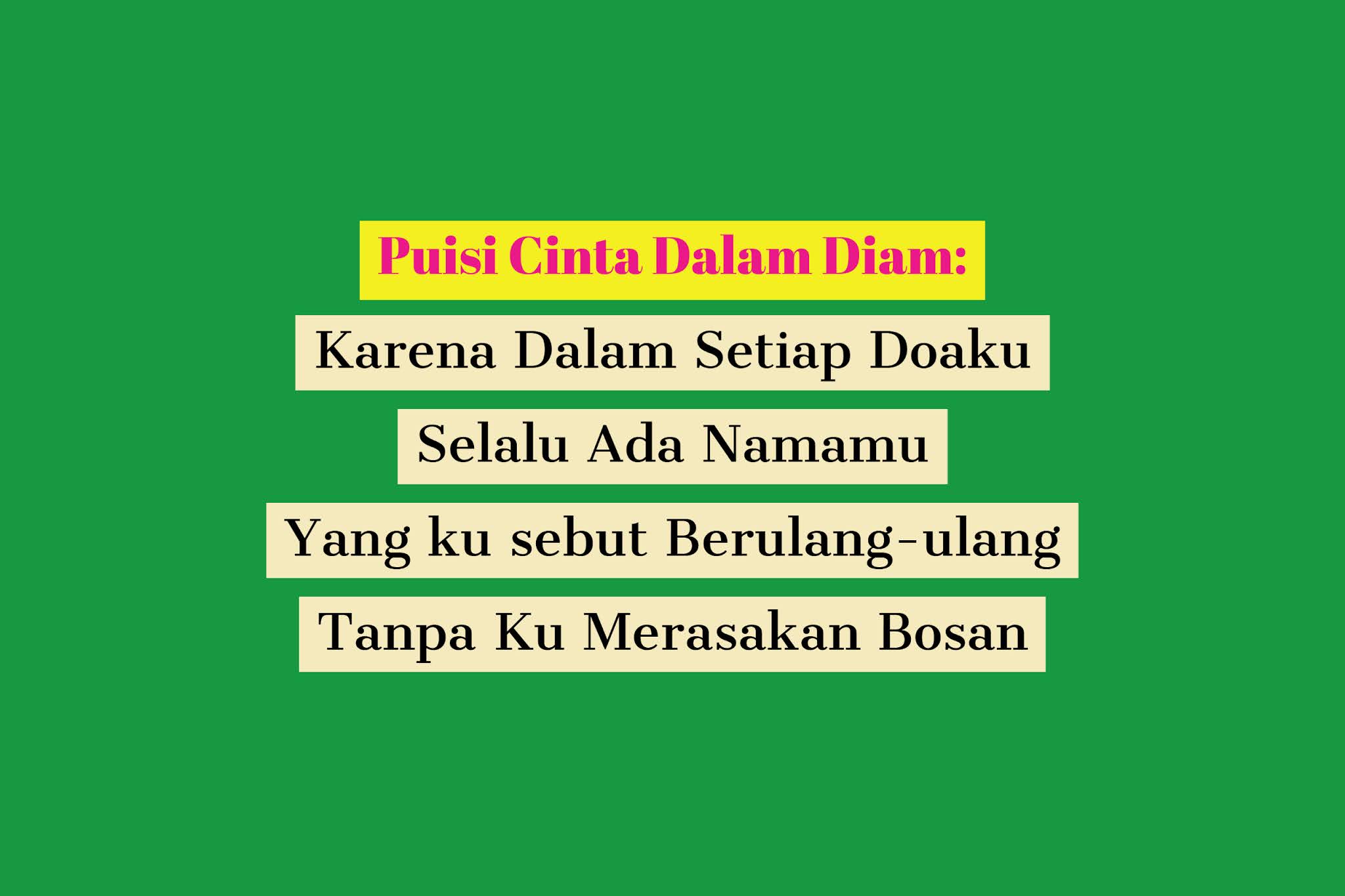 Detail Puisi Cinta Dalam Diamku Nomer 8