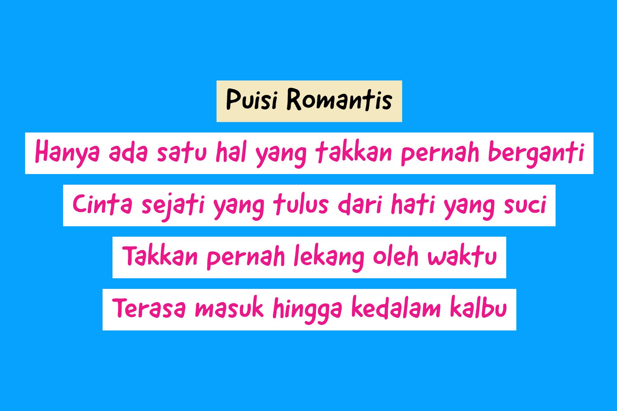 Detail Puisi Cinta Romantis Pendek Nomer 12