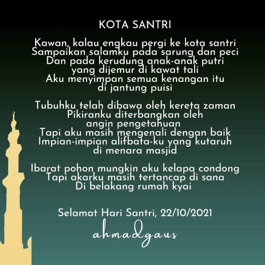 Detail Puisi Cinta Santri Nomer 2