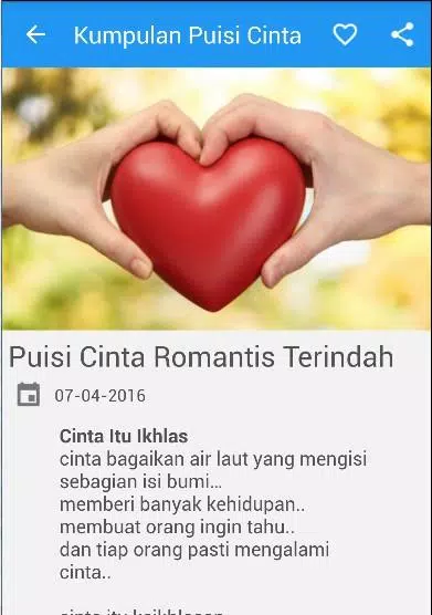 Detail Puisi Cinta Terindah Nomer 13