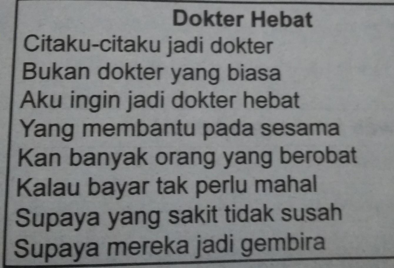 Detail Puisi Cita Cita Dokter Nomer 43