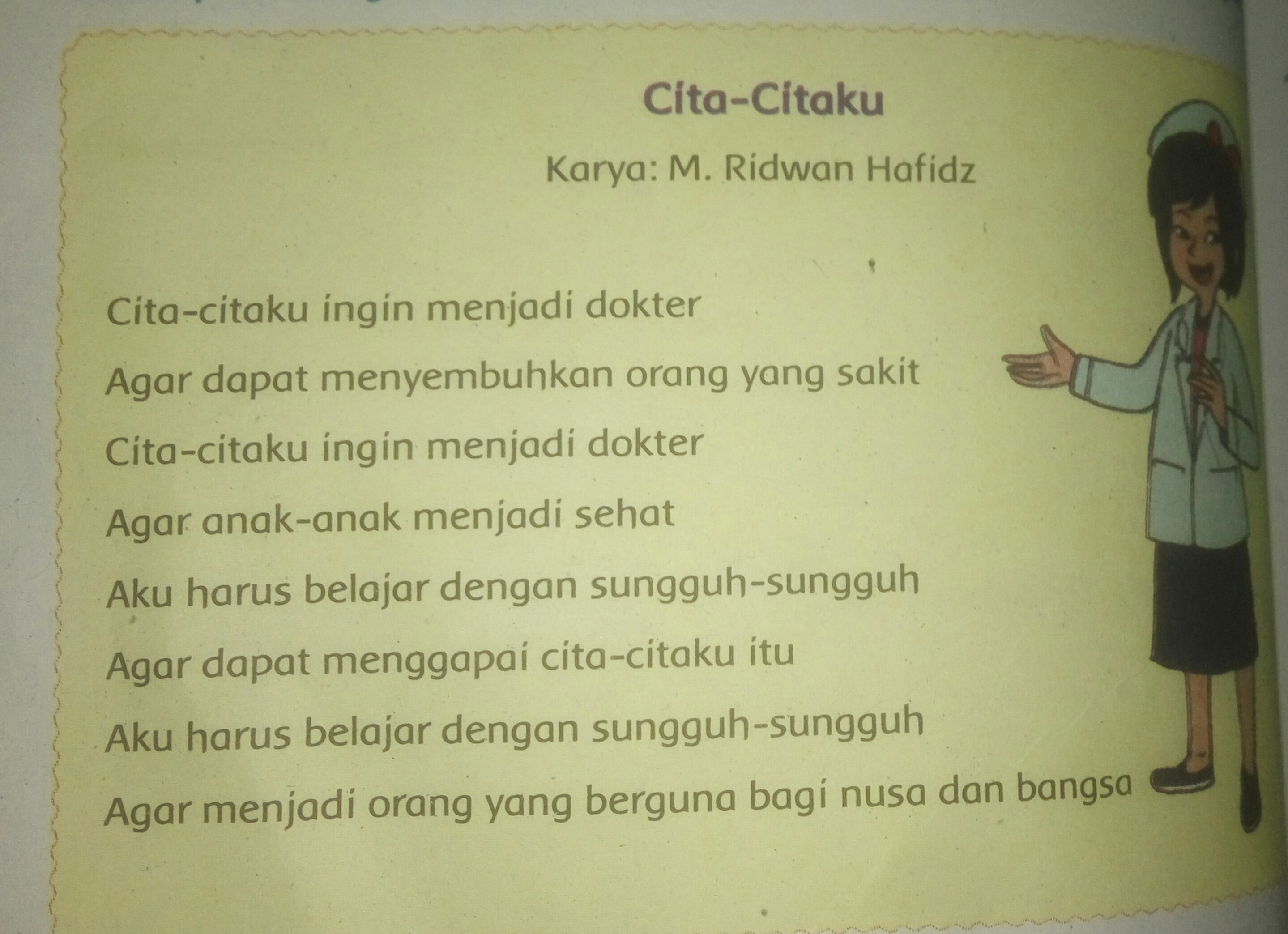 Detail Puisi Cita Cita Dokter Nomer 9