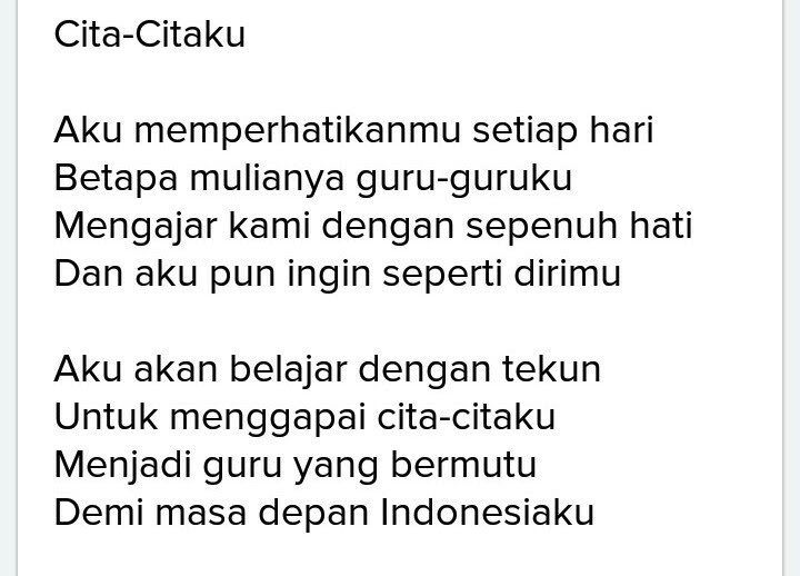 Detail Puisi Cita Cita Menjadi Guru Nomer 24