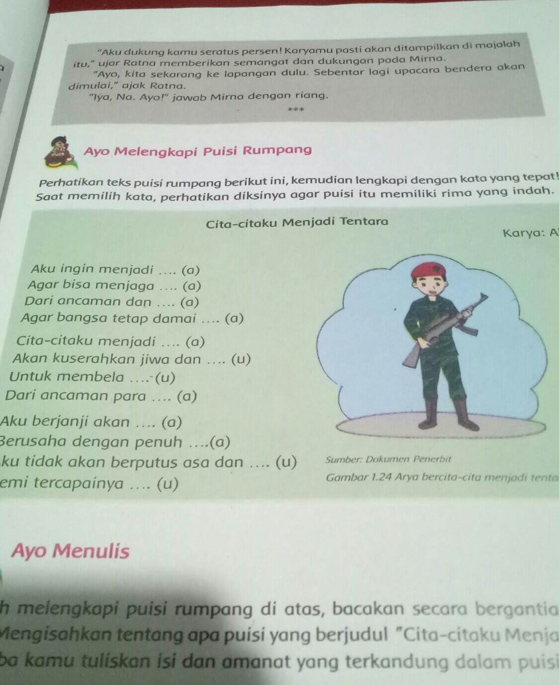 Detail Puisi Cita Cita Tentara Nomer 8