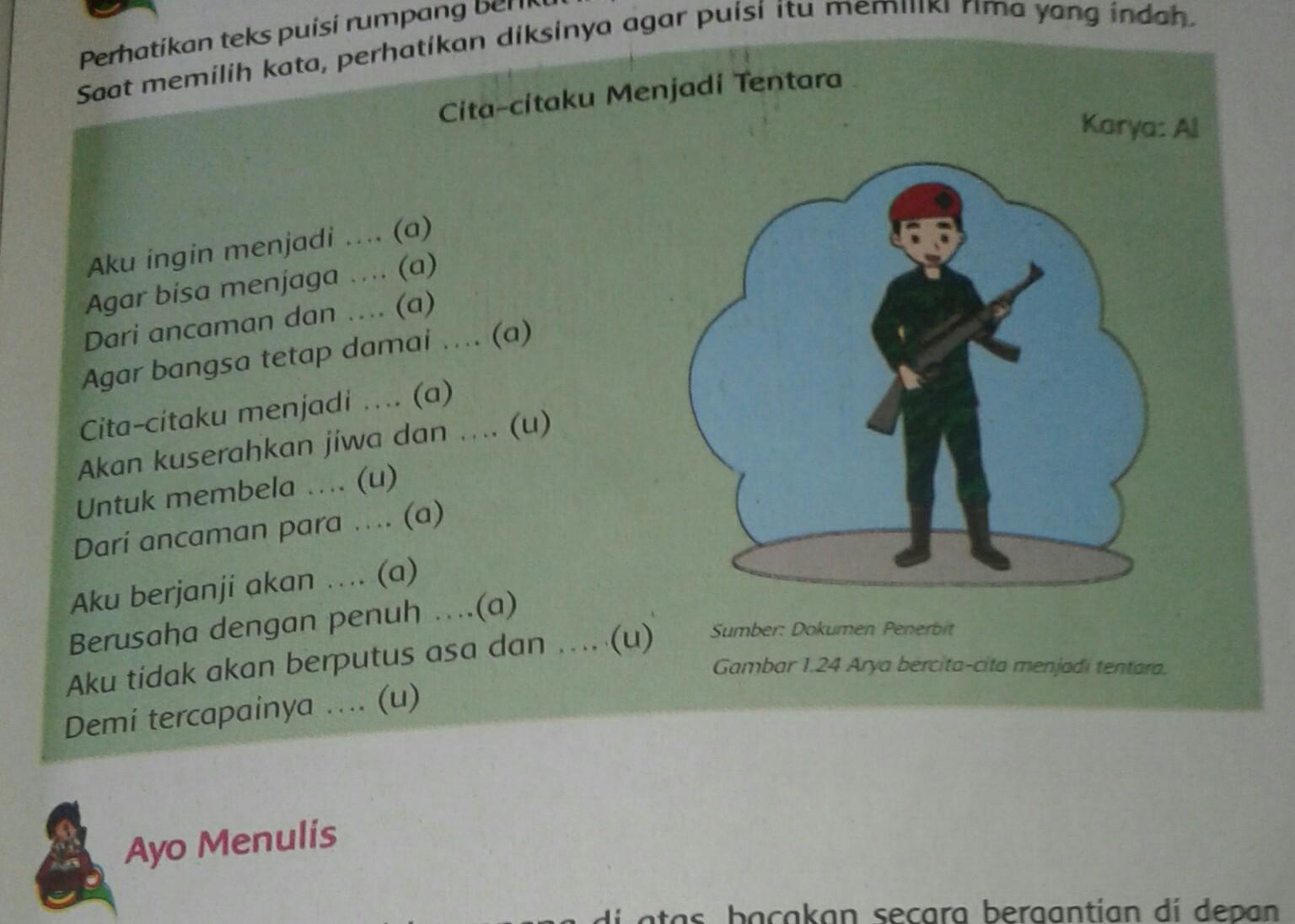 Detail Puisi Cita Citaku Menjadi Tentara Nomer 14