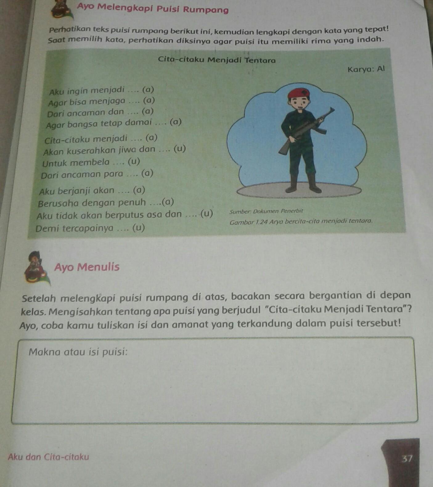 Detail Puisi Cita Citaku Menjadi Tentara Nomer 19