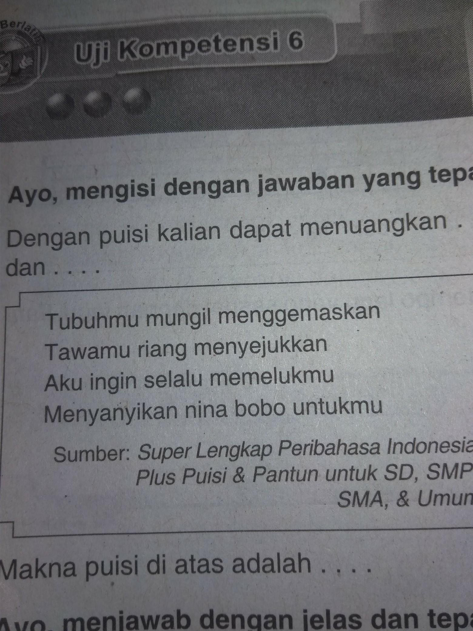 Detail Puisi Dan Maknanya Nomer 15