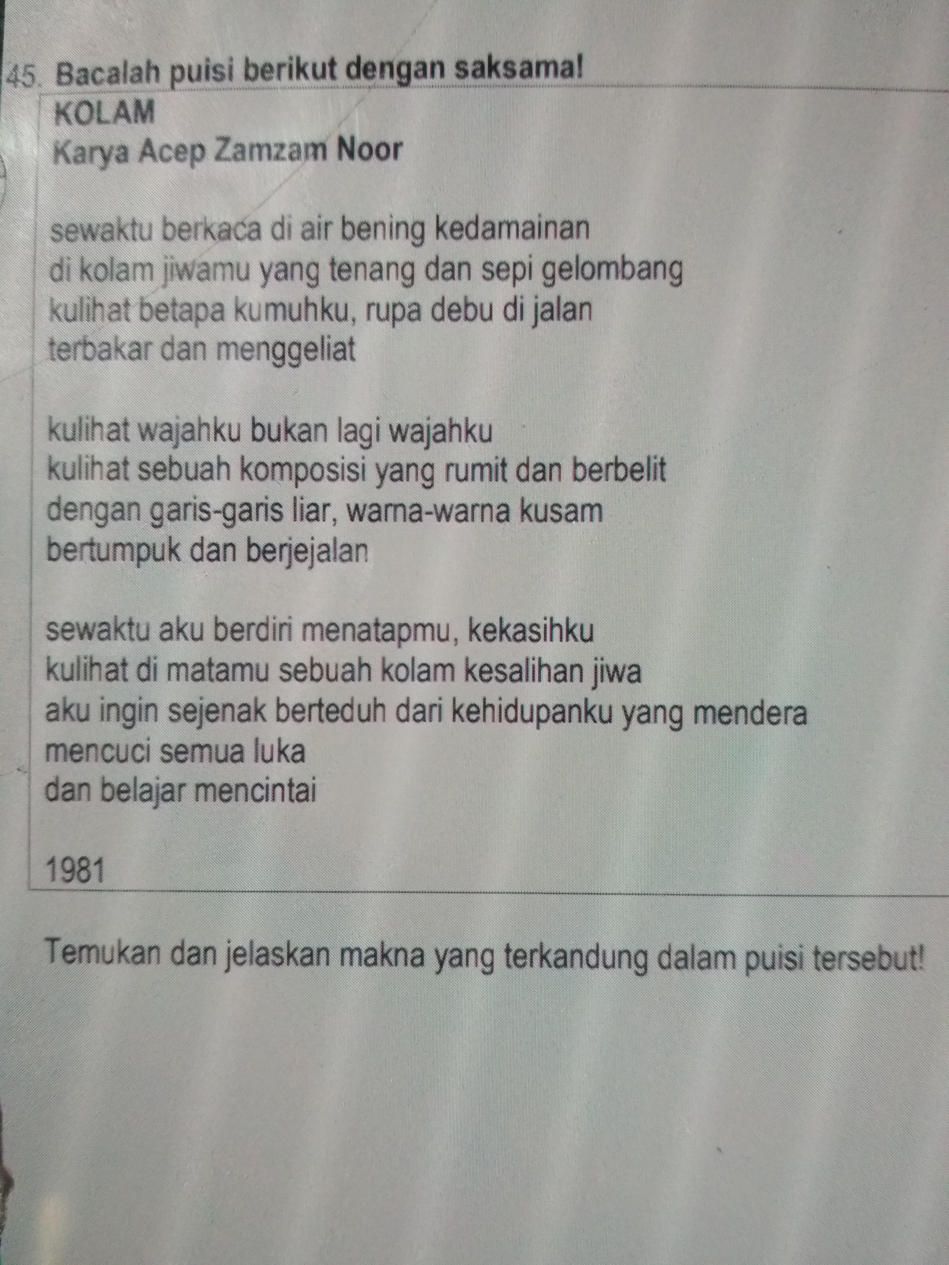 Detail Puisi Dan Maknanya Nomer 4