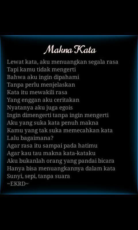 Detail Puisi Dan Maknanya Nomer 52