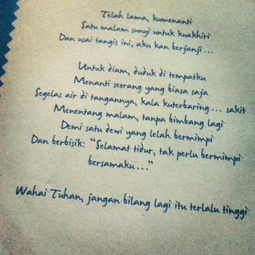 Detail Puisi Dewi Lestari Nomer 10