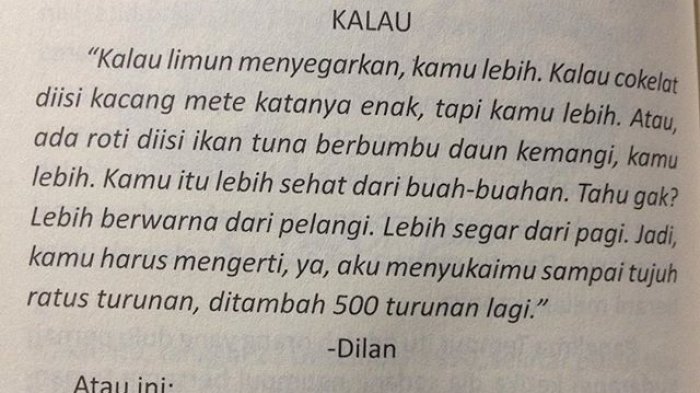 Detail Puisi Dilan Romantis Nomer 49